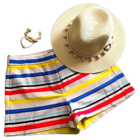 J. Crew Pants - J. Crew Tan Horizontal Striped Textured Shorts J. Crew Pants - J. Crew Tan Horizontal Striped Textured Shorts